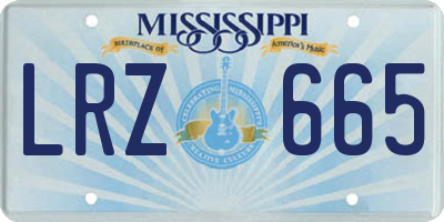 MS license plate LRZ665