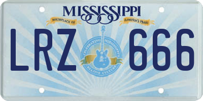 MS license plate LRZ666