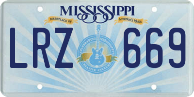MS license plate LRZ669