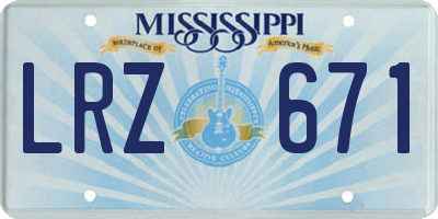 MS license plate LRZ671