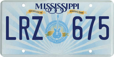 MS license plate LRZ675
