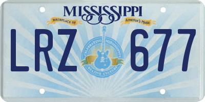 MS license plate LRZ677