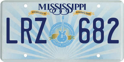 MS license plate LRZ682