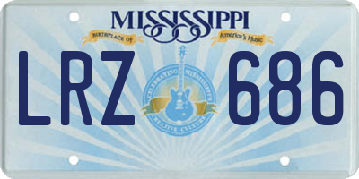 MS license plate LRZ686