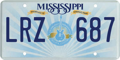 MS license plate LRZ687