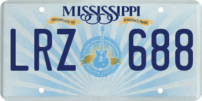 MS license plate LRZ688
