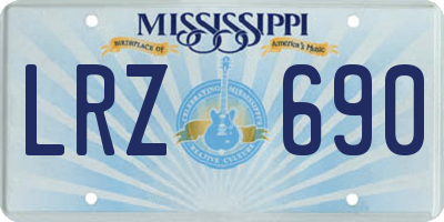MS license plate LRZ690