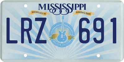 MS license plate LRZ691