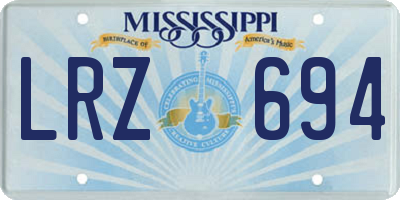 MS license plate LRZ694