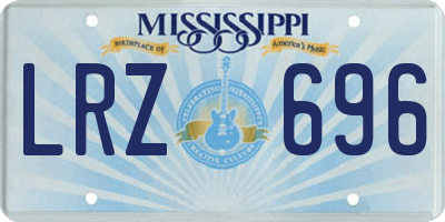 MS license plate LRZ696