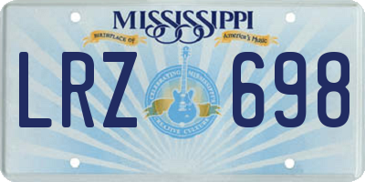 MS license plate LRZ698