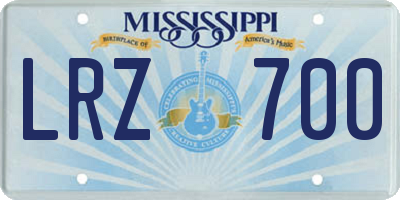 MS license plate LRZ700