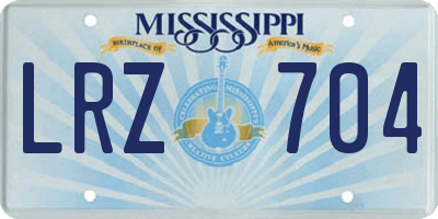 MS license plate LRZ704