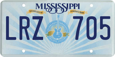 MS license plate LRZ705