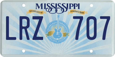 MS license plate LRZ707
