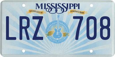 MS license plate LRZ708