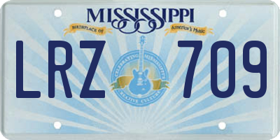 MS license plate LRZ709