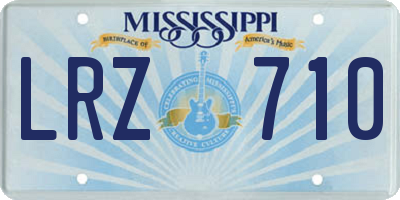 MS license plate LRZ710