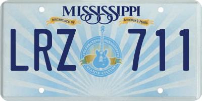 MS license plate LRZ711