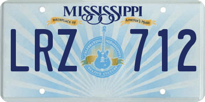 MS license plate LRZ712