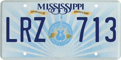 MS license plate LRZ713