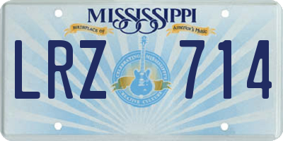 MS license plate LRZ714