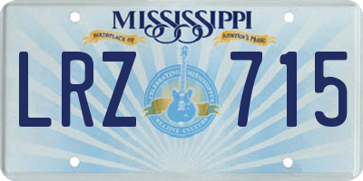 MS license plate LRZ715