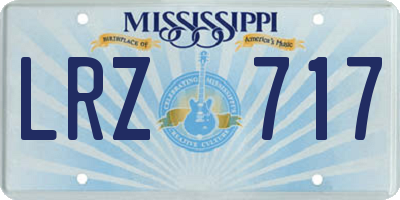 MS license plate LRZ717