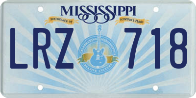 MS license plate LRZ718