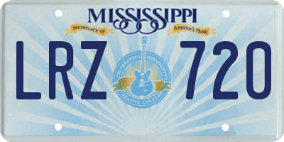 MS license plate LRZ720