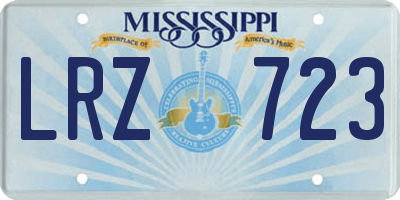 MS license plate LRZ723