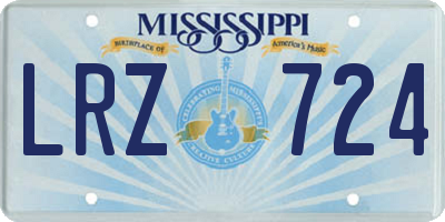 MS license plate LRZ724