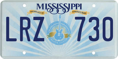 MS license plate LRZ730