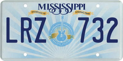 MS license plate LRZ732