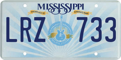 MS license plate LRZ733