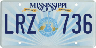 MS license plate LRZ736