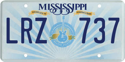 MS license plate LRZ737