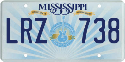 MS license plate LRZ738