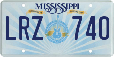 MS license plate LRZ740