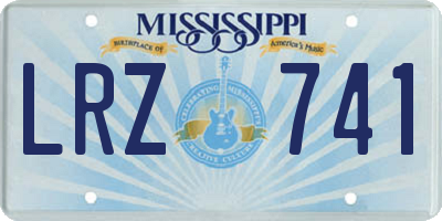 MS license plate LRZ741