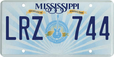 MS license plate LRZ744