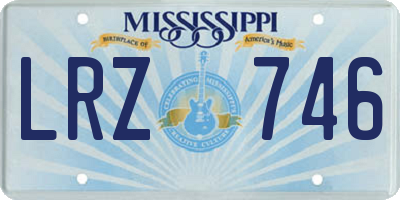 MS license plate LRZ746