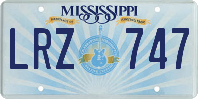 MS license plate LRZ747