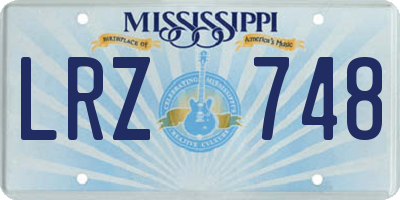 MS license plate LRZ748