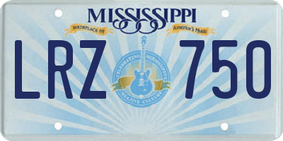 MS license plate LRZ750