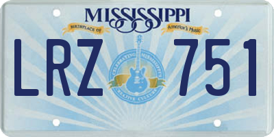 MS license plate LRZ751
