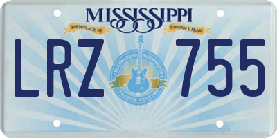 MS license plate LRZ755
