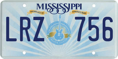 MS license plate LRZ756