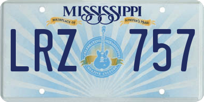 MS license plate LRZ757