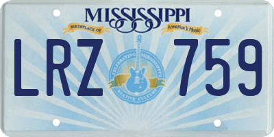 MS license plate LRZ759